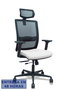 PIQUERAS Y CRESPO Silla Haches Blanco y Negro con Mecanismo Sincro/Traslack y Brazos 2D