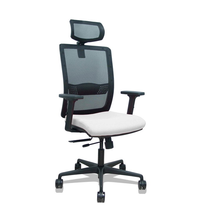 PIQUERAS Y CRESPO Silla Haches Blanco y Negro con Mecanismo Sincro/Traslack y Brazos 2D