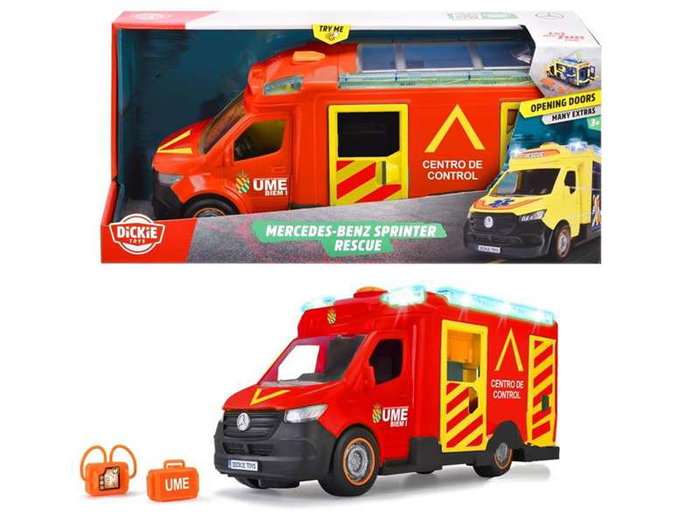 Smoby Camión Centro de Control UME con Luces y Sonidos, Juguete de 35 cm para Niños +18 Meses