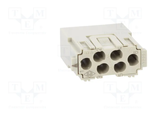 ILME Conector HDC MIXO Módulo Macho de 6 Pines ILME Conector HDC MIXO Módulo Macho de 6 Pines