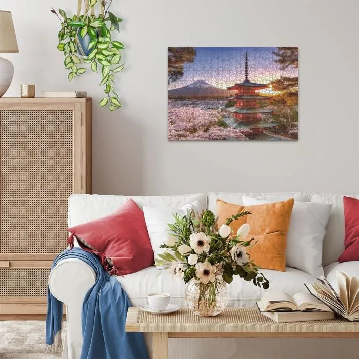 Ravensburger Puzzle 12000582 Flores de Cerezo Monte Fuji 1000 Piezas