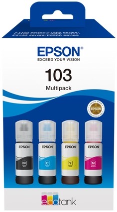 Epson Ink 103 Multipack C13T00S64A (Negro, Cian, Magenta, Amarillo) Epson Ink 103 Multipack C13T00S64A (Negro, Cian, Magenta, Amarillo)