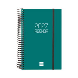Finocam Agenda Anual 2027 Espiral Basic Opaque Verde