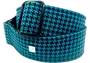 GETM Correa para Guitarra y Bajo Fly Hounds Tooth Blue Ajustable Nailon Piel Poliéster