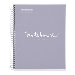 Bloc Miquelrius Emotions Notebook 1 Micro.Tapa Extra A5 80H 90G Cuadric.5X5 Gris (Set de 5)
