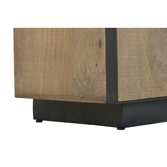 DKD Home Decor Vitrina de Mango y Cristal Sand Village