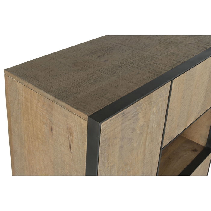 DKD Home Decor Vitrina de Mango y Cristal Sand Village