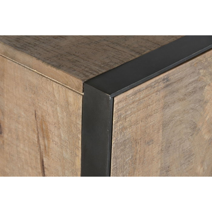 DKD Home Decor Vitrina de Mango y Cristal Sand Village