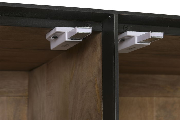 DKD Home Decor Sand village Vitrina Loft Mango Cristal Natural Negro 44 x 142 x 89 cm DKD Home Decor Sand village Vitrina Loft Mango Cristal Natural Negro 44 x 142 x 89 cm