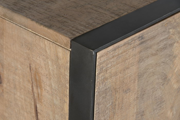 DKD Home Decor Sand village Vitrina Loft Mango Cristal Natural Negro 44 x 142 x 89 cm DKD Home Decor Sand village Vitrina Loft Mango Cristal Natural Negro 44 x 142 x 89 cm