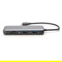 Digitus Estación de acoplamiento USB-C de 8 puertos (USB-C a 2 HDMI, DisplayPort, USB-A 3.2 Gen 2, USB PD 100 W, Gigabit LAN, SD/MicroSD) Negro y Gris