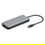 Digitus Estación de acoplamiento USB-C de 8 puertos (USB-C a 2 HDMI, DisplayPort, USB-A 3.2 Gen 2, USB PD 100 W, Gigabit LAN, SD/MicroSD) Negro y Gris