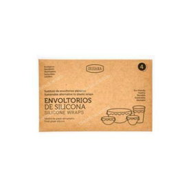 IRISANA Envoltorios Reutilizables de Silicona 4uds. IR114 Alternativa al Film para Conservar Alimentos Frescos y Calientes Libre de BPA