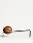 Hanah Home Sujetalibros Negro Metal con Bola de Madera Elegante y Robusto para Decoración Hogar