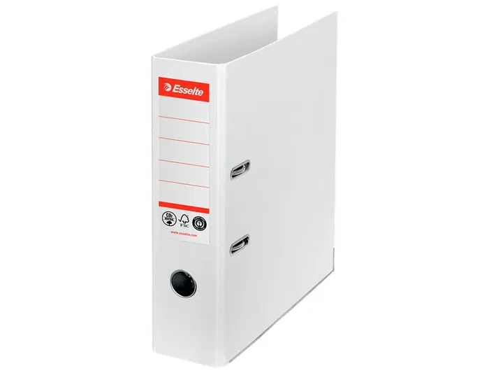 Esselte Archivador de Palanca N 1 CO2 Neutral DIN A4 Cartón Forrado Lomo 75 mm Blanco