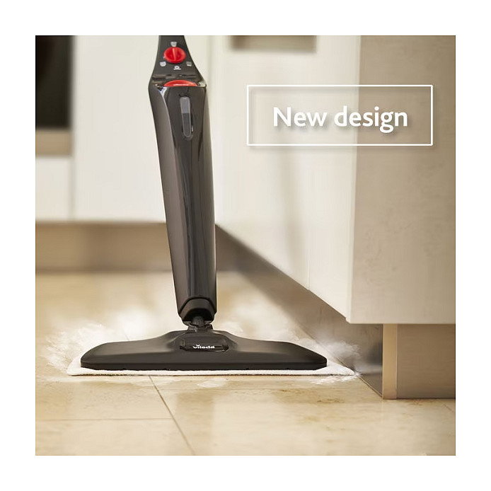 Vileda Steam XXL 3.0 Plus Limpiador a Vapor Portátil, 0.4L, 1550W, Negro, con Cepillo Rectangular