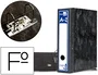 Liderpapel Archivador de Palanca Clásico Negro Folio Forrado Cartón con Caja 80mm 350mm