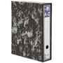 Liderpapel Archivador de palanca cartón forrado jaspeado negro con caja Classic Blue