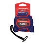 Workpro Flexómetro 7,5 m x 25 mm - Hoja Revestida de Nylon, Escalas Métricas e Imperiales, Clip para Cinturón, Azul y Rojo