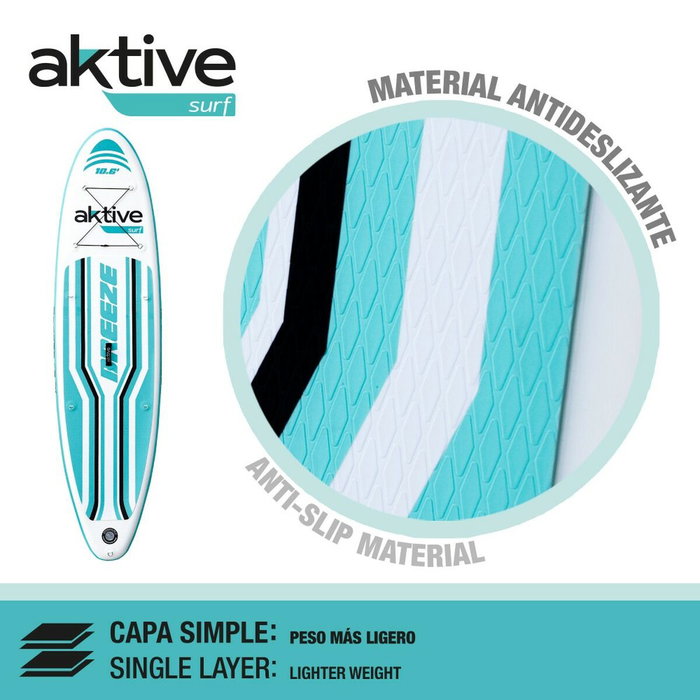 Tabla de Paddle Surf Hinchable con Accesorios Aktive Azul Tabla de Paddle Surf Hinchable con Accesorios Aktive Azul