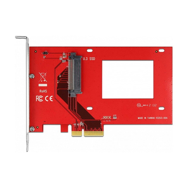 DeLOCK Tarjeta PCI Express x4 a 1 x interna U.3, PCIe NVMe, para PC, Compatible con Windows y Linux