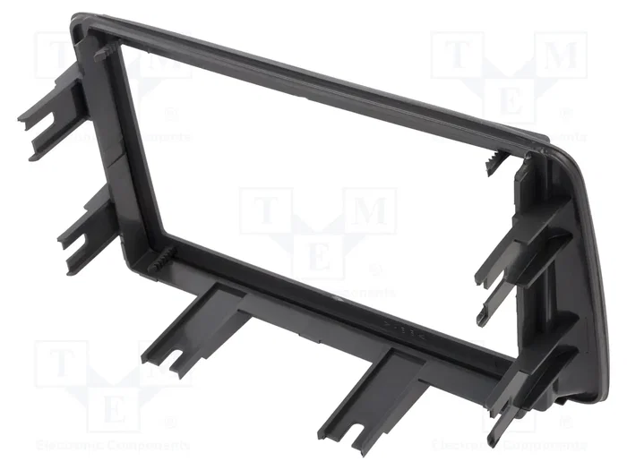 PER.PIC. Bastidor de montaje de radio para Fiat Panda, 2 ISO, negro