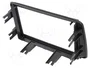 PER.PIC. Bastidor de montaje de radio para Fiat Panda, 2 ISO, negro