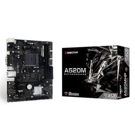 Biostar A520MHP Placa Base Micro ATX AMD AM4 Socket A520 para Procesadores Ryzen 5000/4000/3000, 2xDDR4, HDMI, VGA, M.2 NVMe, USB 3.2 Gen1, SATA 6Gb/s, Realtek LAN