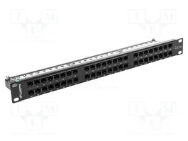Lanberg Patch Panel 48 puertos RJ-45 categoría 5e UTP 1U 19 pulg negro