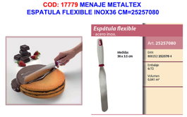 METALTEX Espátula Flexible Inox 36 cm