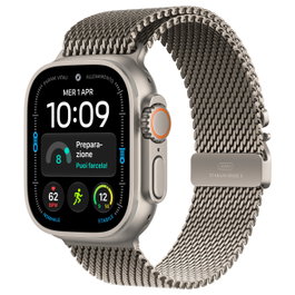 Apple Watch Ultra 4 GPS + Cellular 49mm Titanio natural con correa Milanese Loop de titanio natural - S