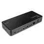Lindy Switch KVM 43202 para 2 PCs, HDMI y DisplayPort 4K Ultra HD, USB-C, Ethernet, Negro