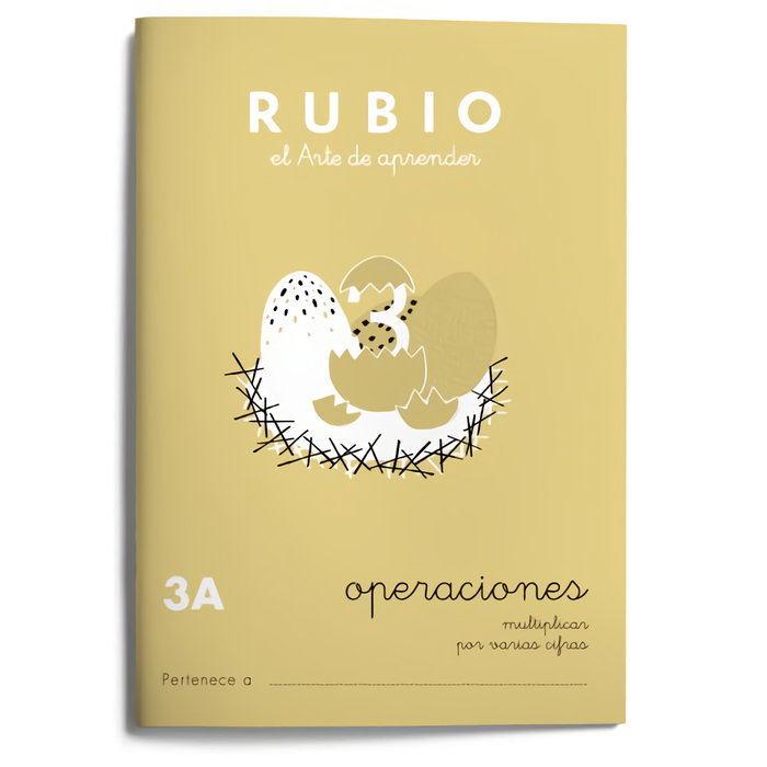Rubio Cuaderno A5 Operaciones y Problemas Nº 3A - Multiplicaciones Varias Cifras (+7 años)