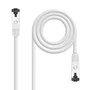 Nanocable 10.20.2000-W Cable de Red Ethernet 0.5 m, Cat8.1 S/FTP (S-STP), 40 Gbps 2 GHz, Blindaje SSTP AWG26 Cobre, Conector RJ45 Níquel, Blanco, LSZH