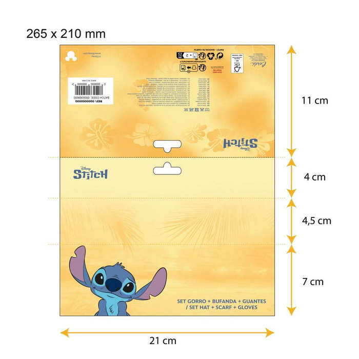 Cerdá Conjunto de 3 Piezas Stitch Disney (Gorro, Guantes y Bufanda) - Light Blue Cerdá Conjunto de 3 Piezas Stitch Disney (Gorro, Guantes y Bufanda) - Light Blue