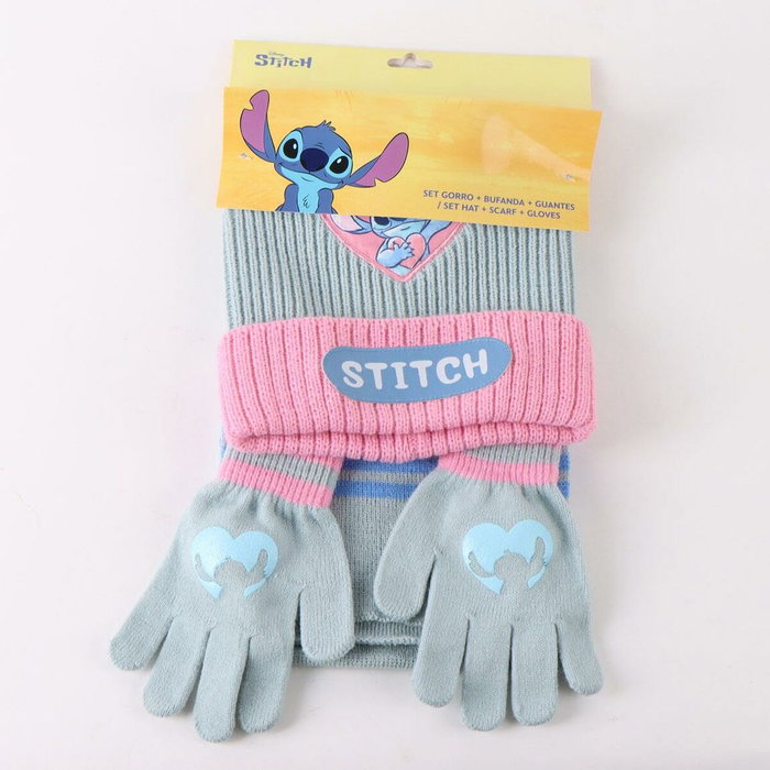 Cerdá Conjunto de 3 Piezas Stitch Disney (Gorro, Guantes y Bufanda) - Light Blue Cerdá Conjunto de 3 Piezas Stitch Disney (Gorro, Guantes y Bufanda) - Light Blue