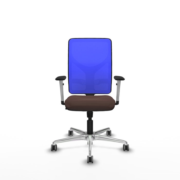 PIQUERAS Y CRESPO Silla de oficina Motilla con mecanismo Sincro, Marrón oscuro y Azul PIQUERAS Y CRESPO Silla de oficina Motilla con mecanismo Sincro, Marrón oscuro y Azul