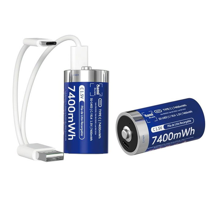 SAMI Pila Sami Ultra recargable R14 Li-ion 1.5V 7400mWh