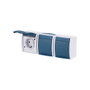 BUSCH-JAEGER 2300/3EW-53 Toma de corriente con tapa abatible horizontal IP44 Azul/Blanco