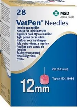 MSD VET Agujas VetPen 12mm Caninsulin 100 unidades MSD VET Agujas VetPen 12mm Caninsulin 100 unidades