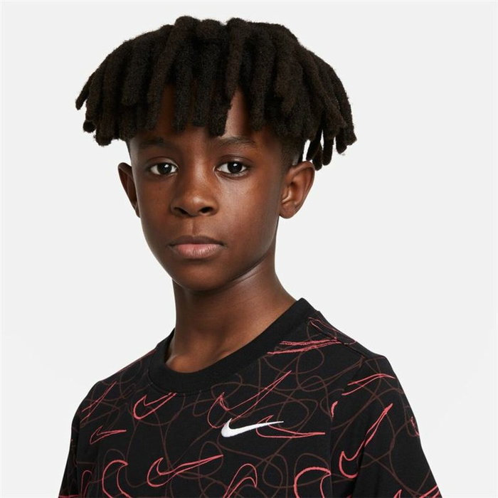 Camiseta de Manga Corta Infantil Nike Sportswear AOP Negro