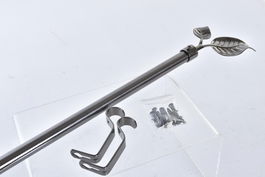 DKD Home Decor Barra Cortina Gris Oscuro Metal Extensible 120-210 cm (4 Unidades)