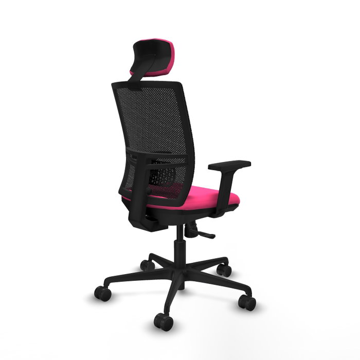 PIQUERAS Y CRESPO Silla de oficina Yunquera Rosa y Negro con Mecanismo Sincro PIQUERAS Y CRESPO Silla de oficina Yunquera Rosa y Negro con Mecanismo Sincro
