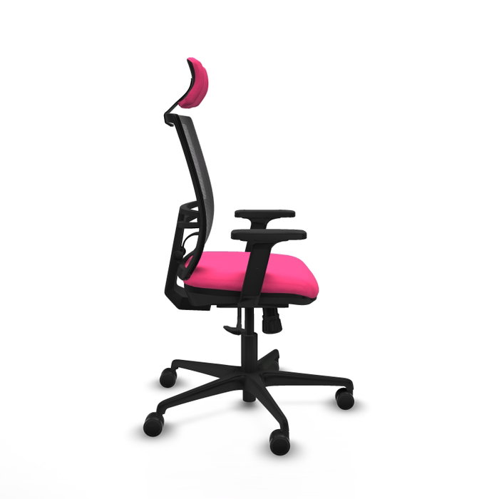 PIQUERAS Y CRESPO Silla de oficina Yunquera Rosa y Negro con Mecanismo Sincro PIQUERAS Y CRESPO Silla de oficina Yunquera Rosa y Negro con Mecanismo Sincro