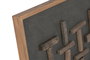 DKD Home Decor Cuadro Madera Reciclada Pino 82x4x122 3D Negro