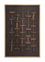 DKD Home Decor Cuadro Madera Reciclada Pino 82x4x122 3D Negro