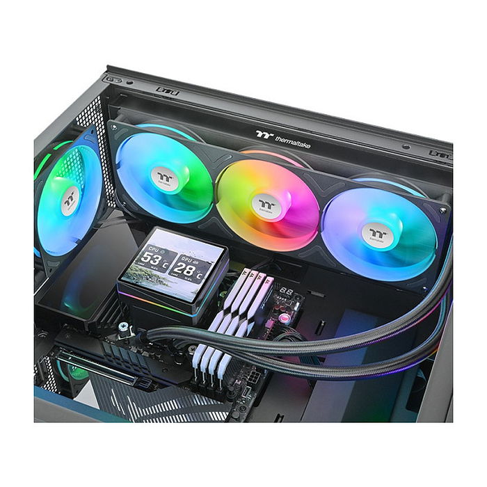 Thermaltake TH360 V3 Ultra ARGB Sync AIO - Sistema de Refrigeración Líquida Todo en Uno 360 mm Negro con Ventiladores ARGB y Radiador de Aluminio