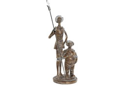 DKD Home Decor Figura de Quijote Natural y Plateado