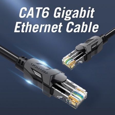 Vention Cable de red RJ45 UTP Cat.6 30m Negro