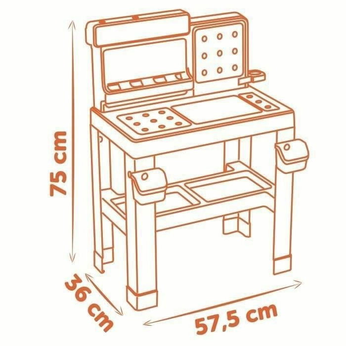 Smoby Banco de herramientas Black&Decker Bricolo Pro 75x57,5x36 cm